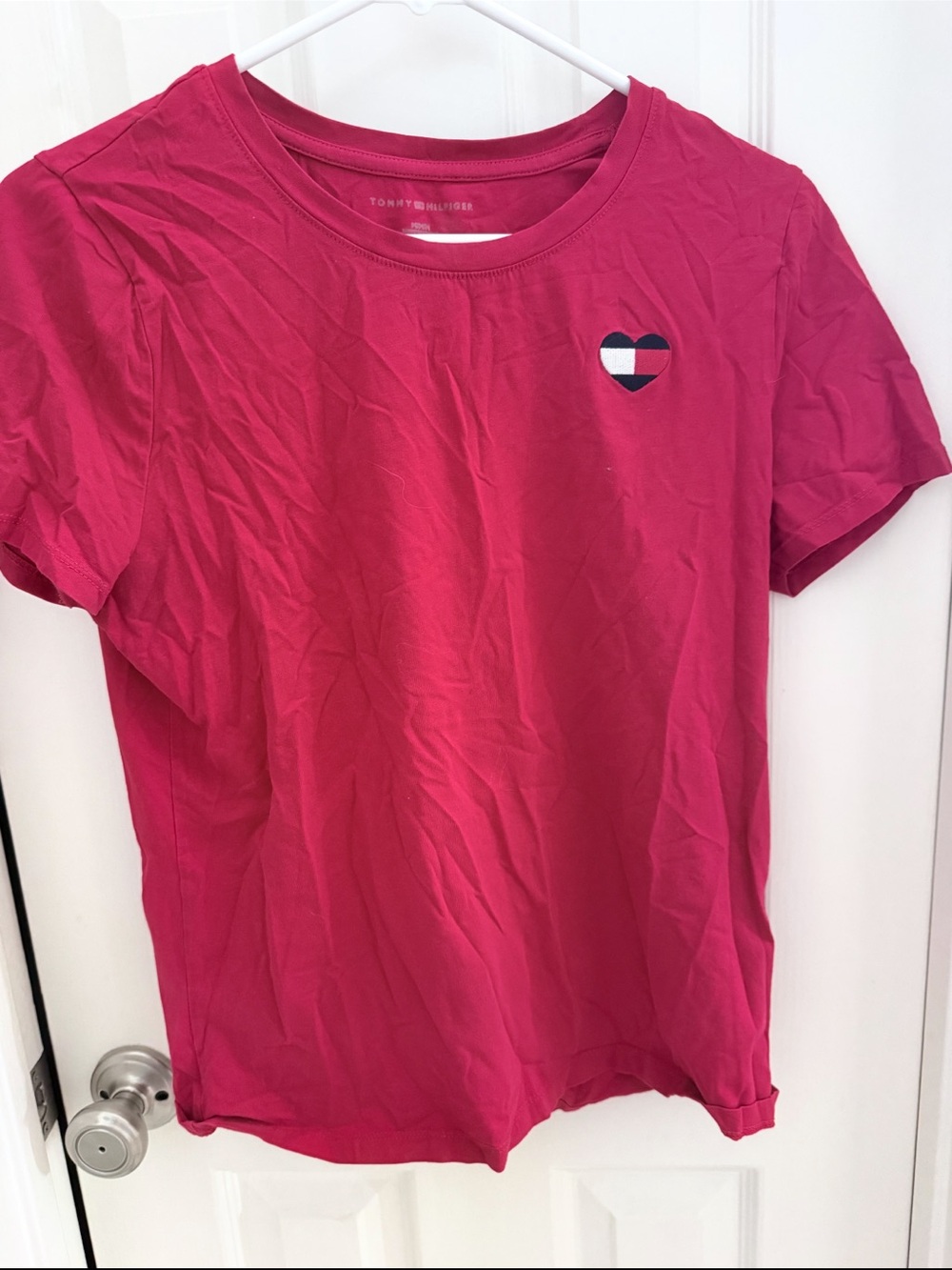 Tommy Hilfiger Short Sleeve Tee with Heart Flag Patch